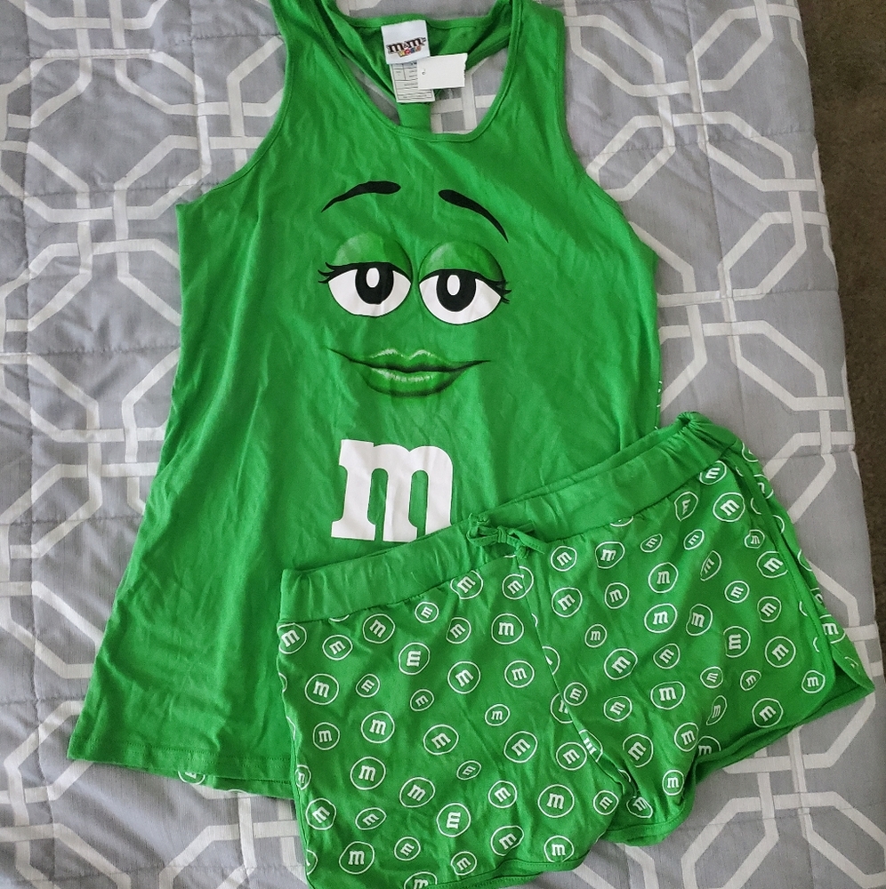 M&M Pajamas Green Womens